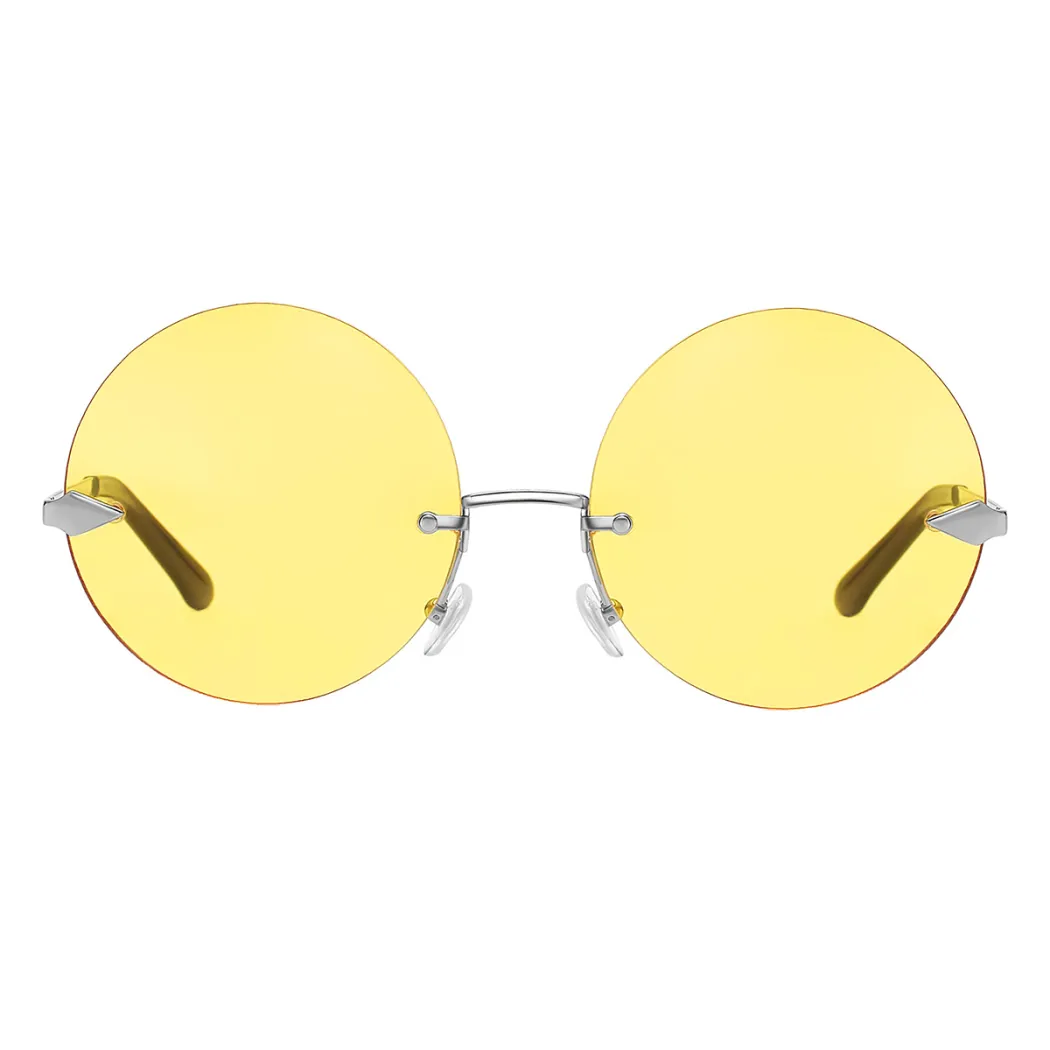 Round Silver Sunglasses