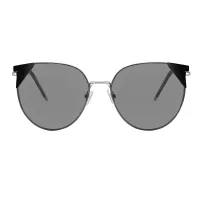 Cat-eye Silver Sunglasses