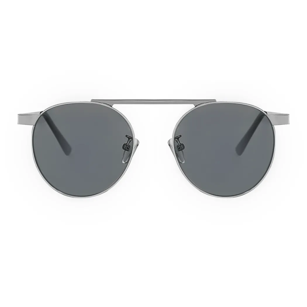 Round Silver Sunglasses