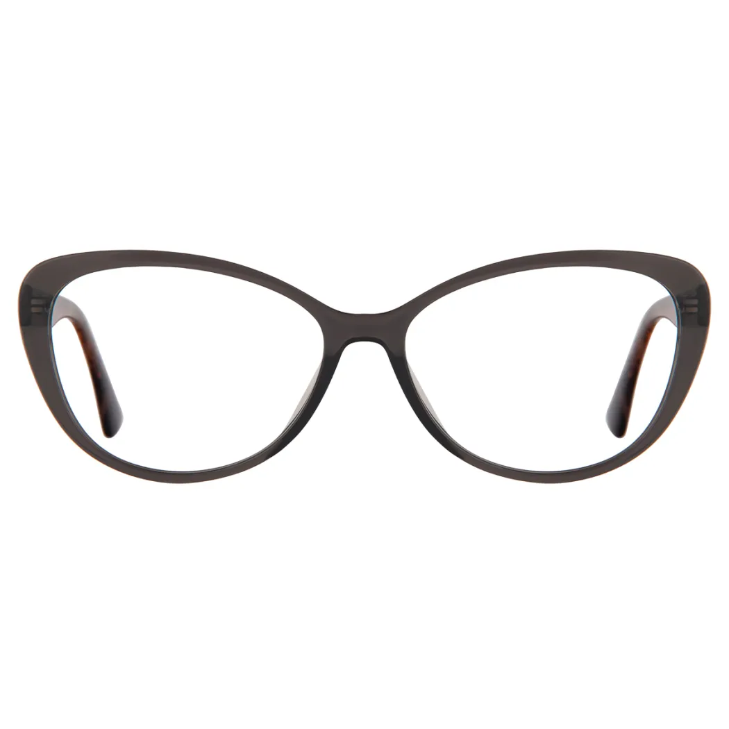 Cat-eye Transparent Gray Eyeglasses