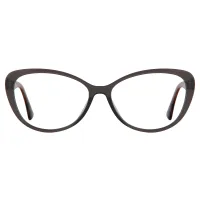 Cat-eye Transparent Gray Eyeglasses