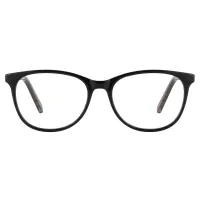 Oval Black Reading Glasses