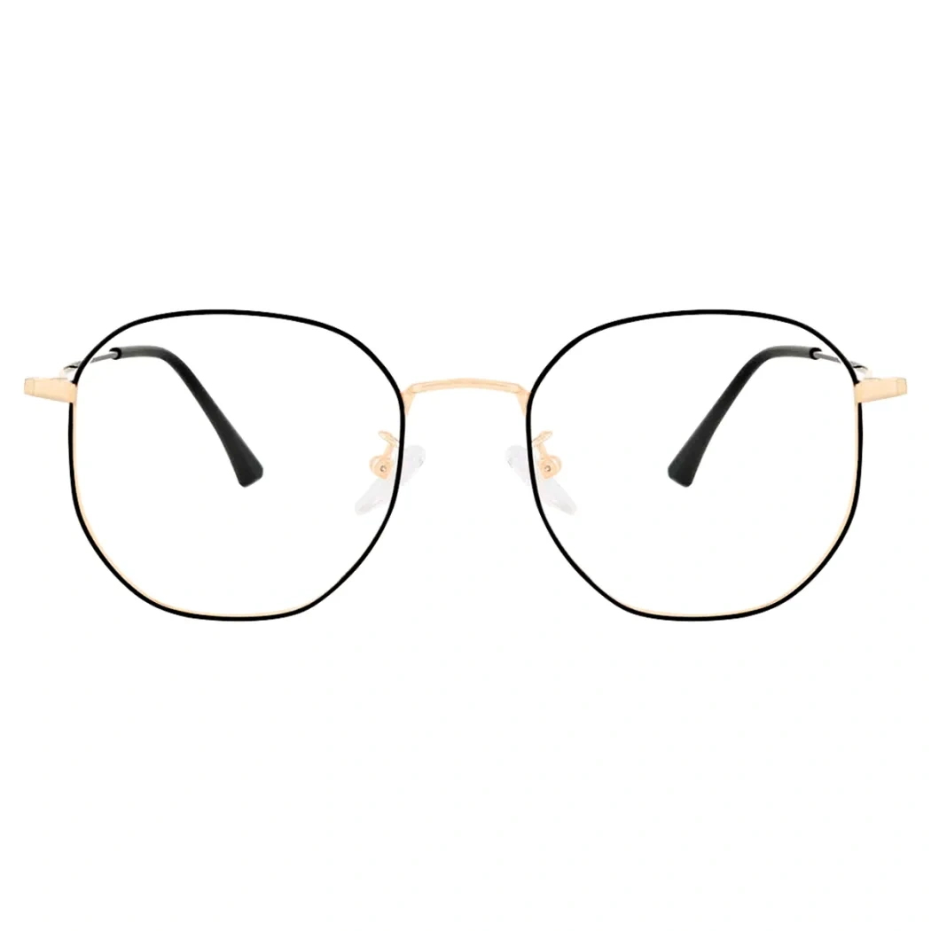 Geometric Bright Gold Eyeglasses