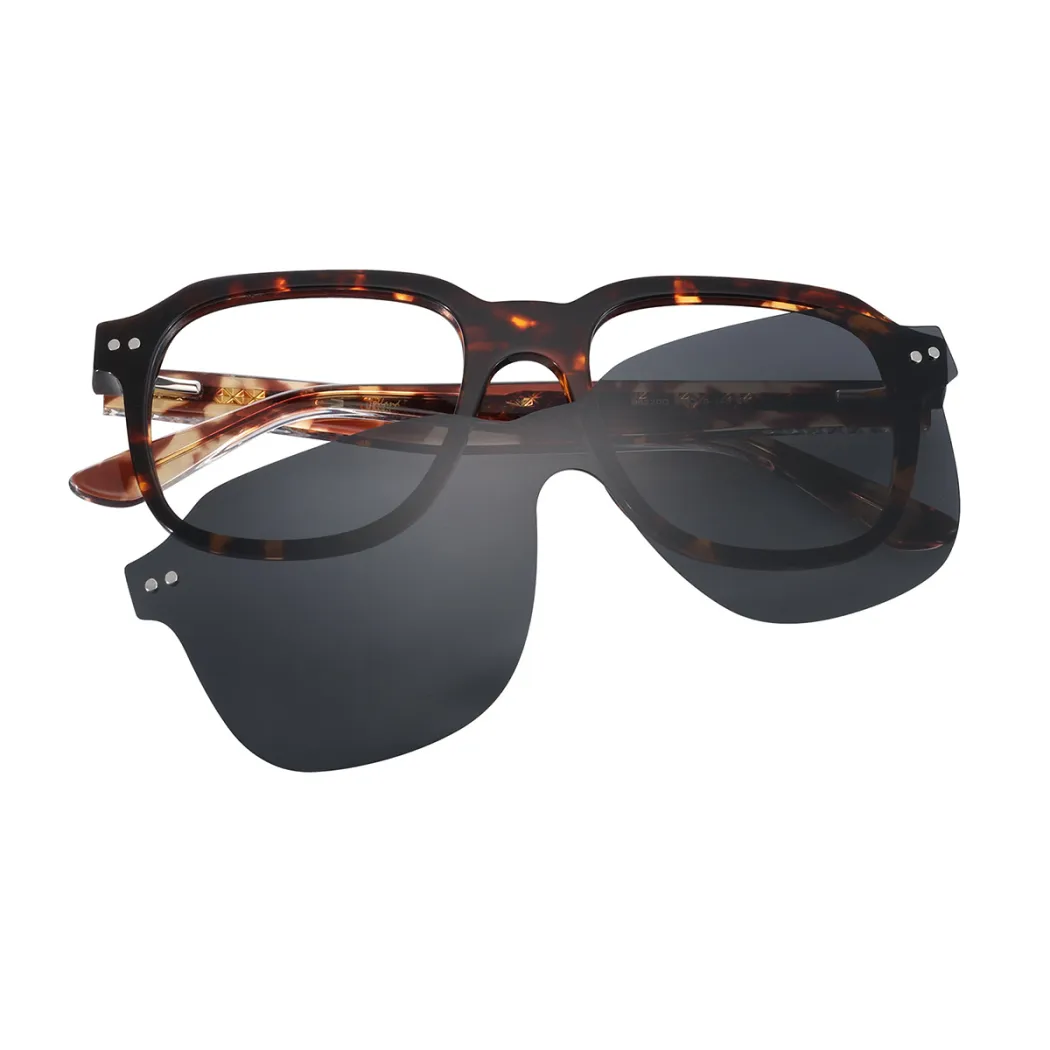 Square Dark Tortoiseshell Eyeglasses