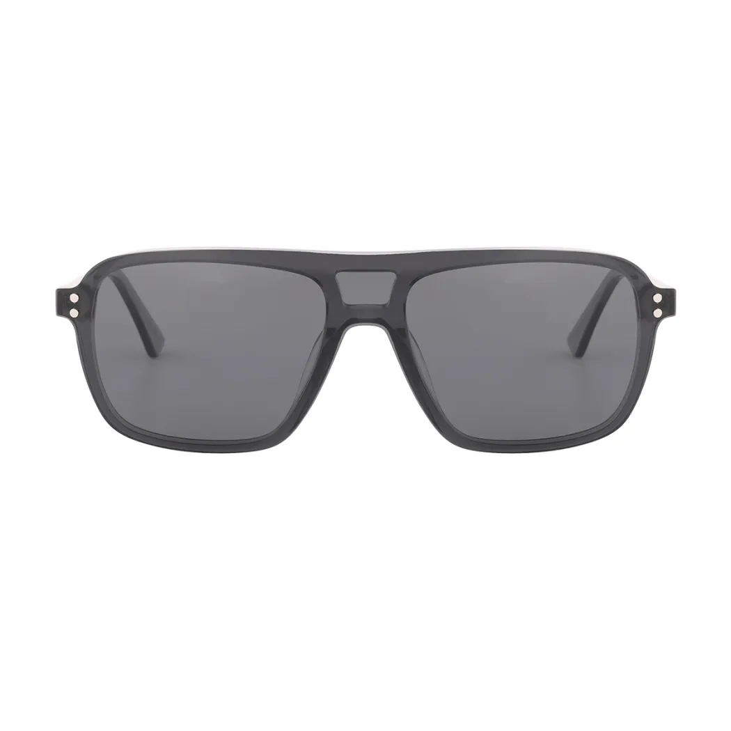 Square Grey Eyeglasses