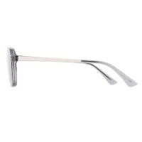 Square Grey Eyeglasses