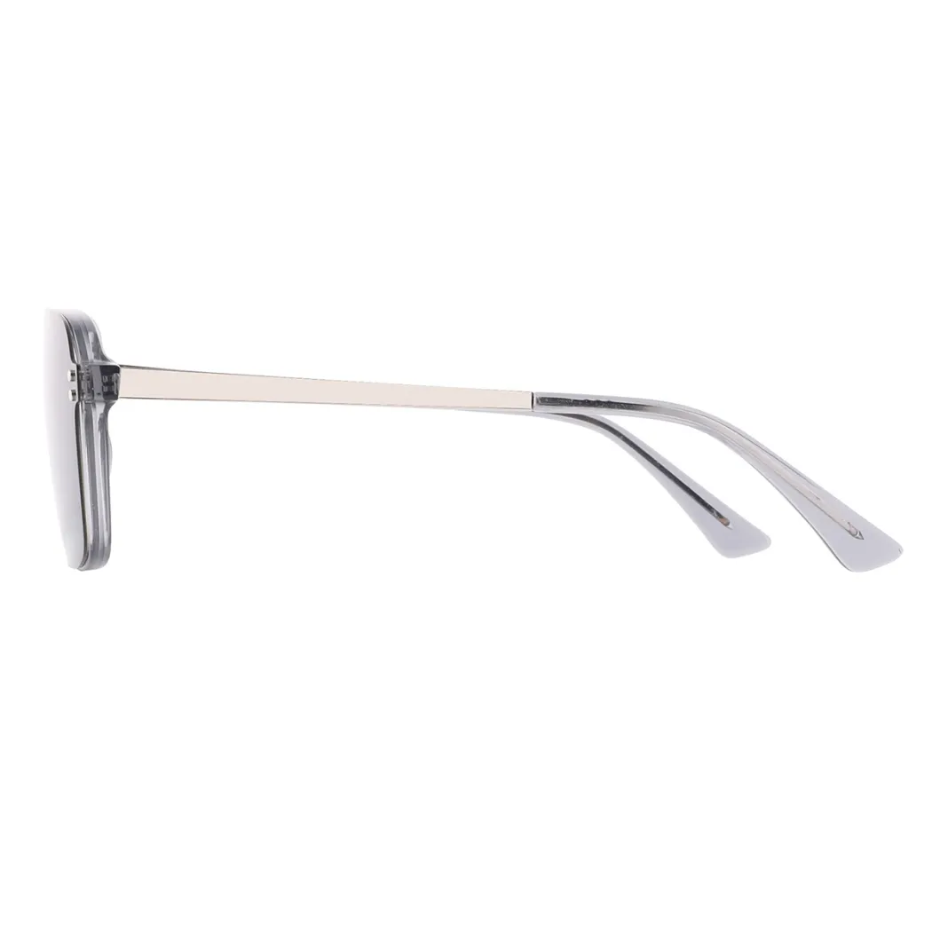 Square Grey Eyeglasses