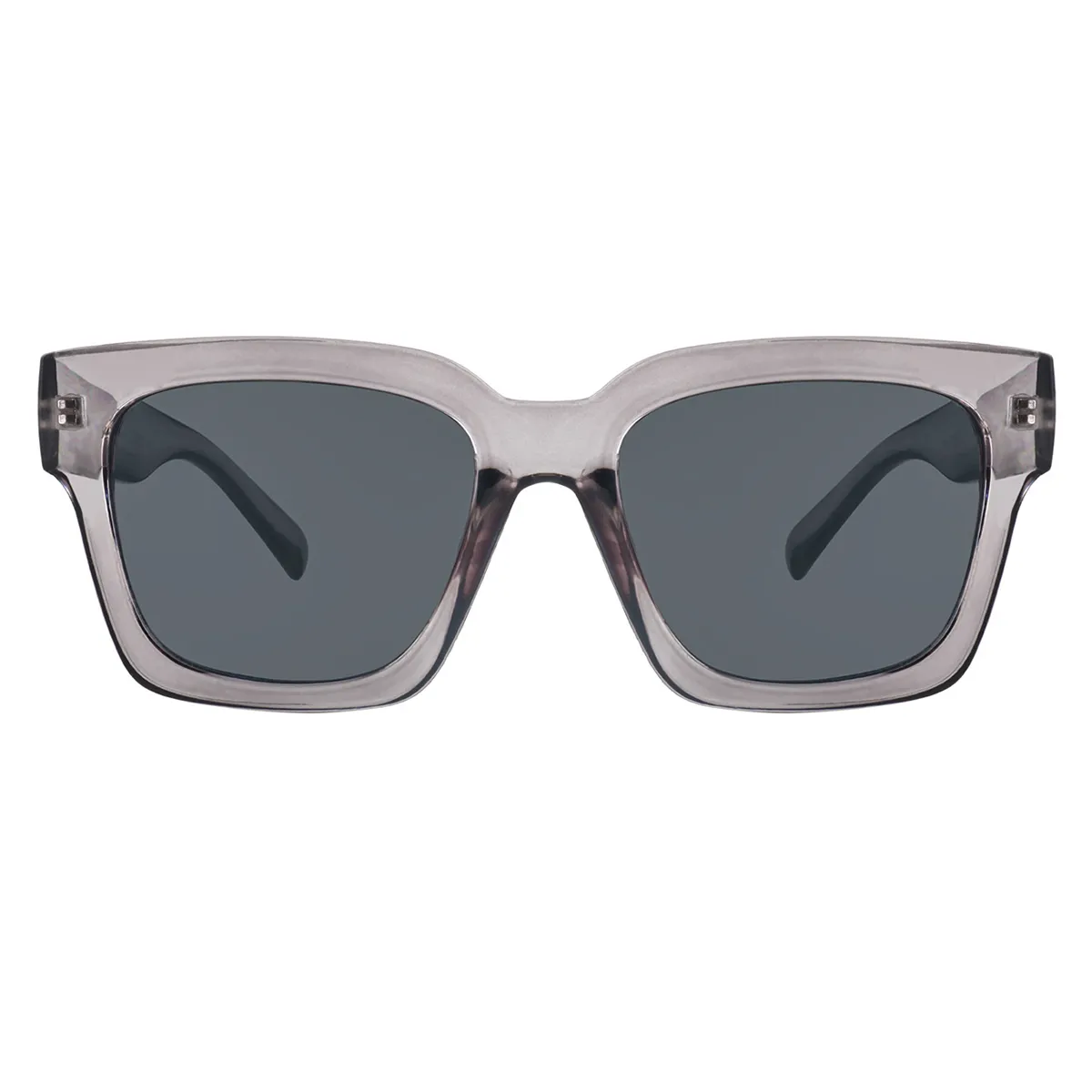 Geometric Translucent Gray Sunglasses