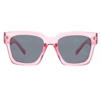 Geometric Transparent Pink Sunglasses