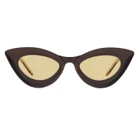 Cat-eye Transparent Brown Sunglasses