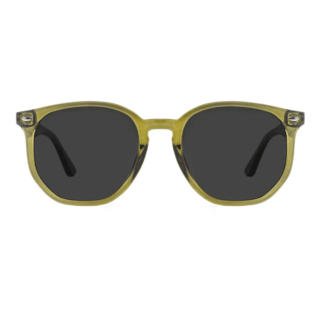 Square Transparent Brown Sunglasses