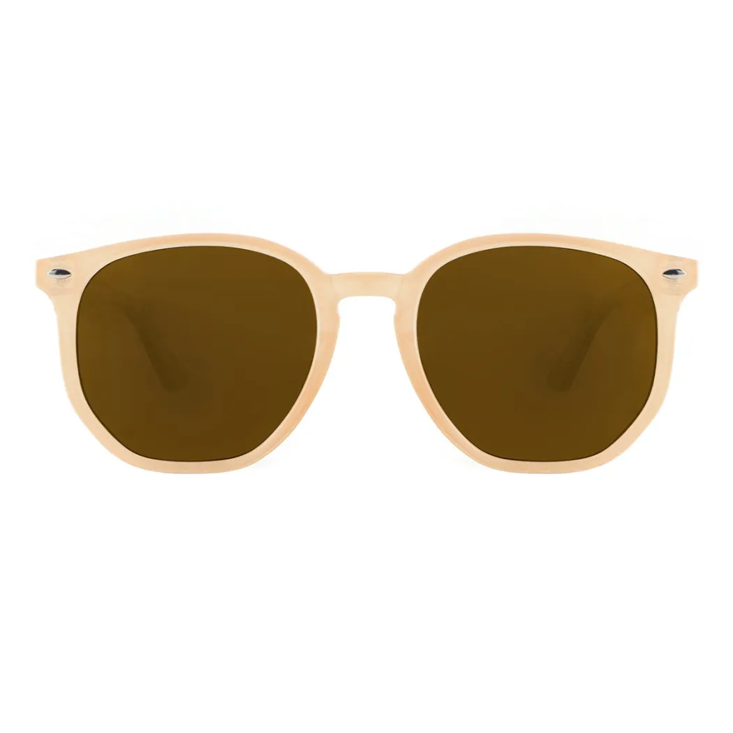 Square Light Brown Sunglasses