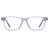 Rectangle Transparent Gray Eyeglasses