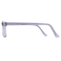 Rectangle Transparent Gray Eyeglasses