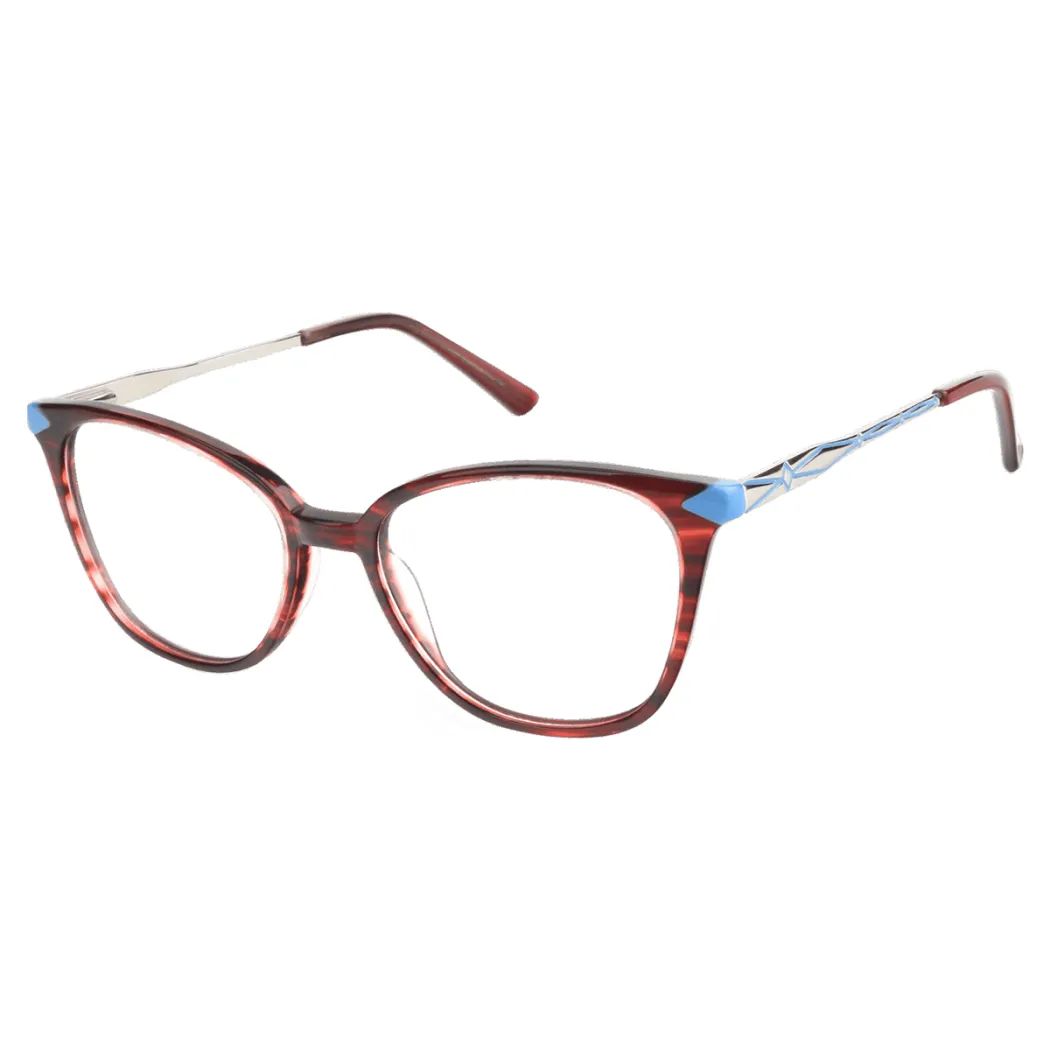 Square Striped Eyeglasses