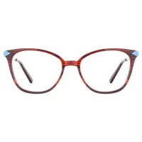 Square Striped Eyeglasses