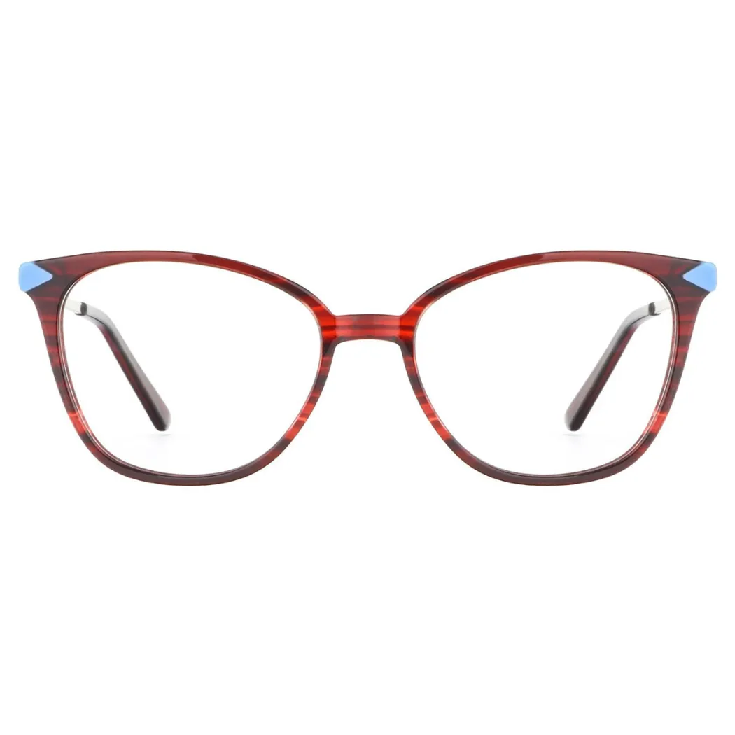 Square Striped Eyeglasses