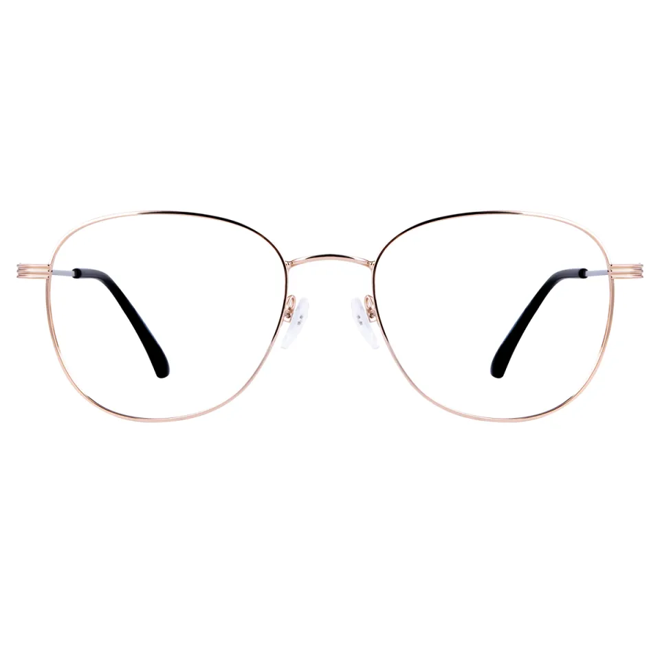 Round Rose Gold Eyeglasses