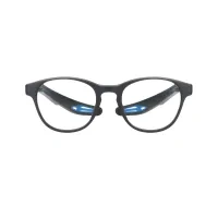 Oval Black/Blue Eyeglasses