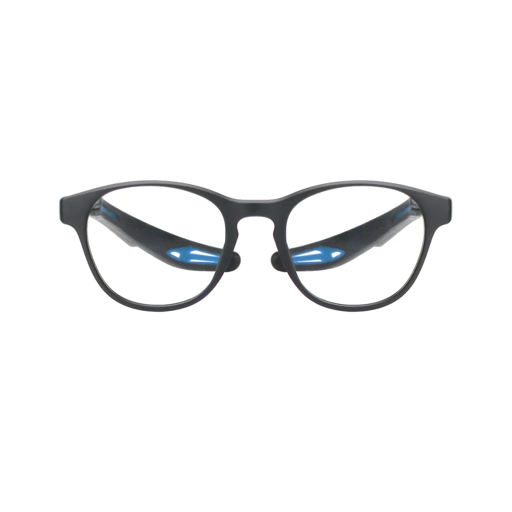 Oval Black/Blue Eyeglasses