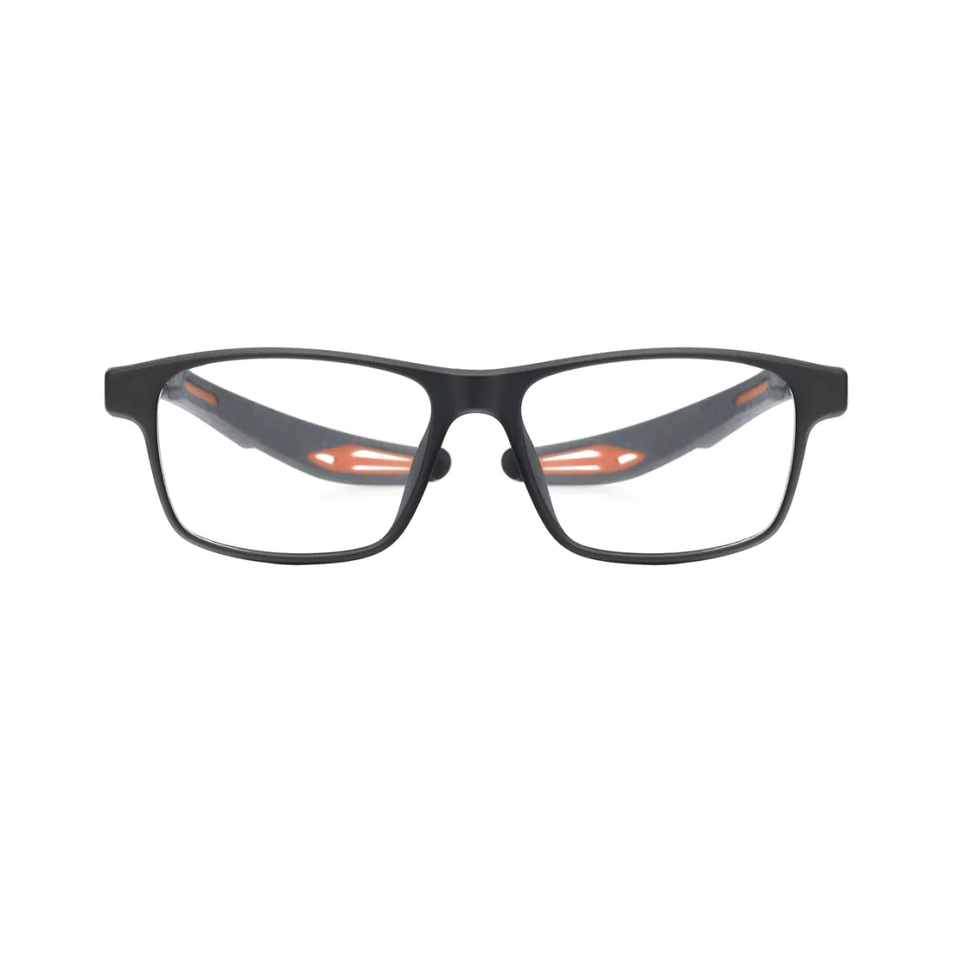 Rectangle Black/Orange Eyeglasses