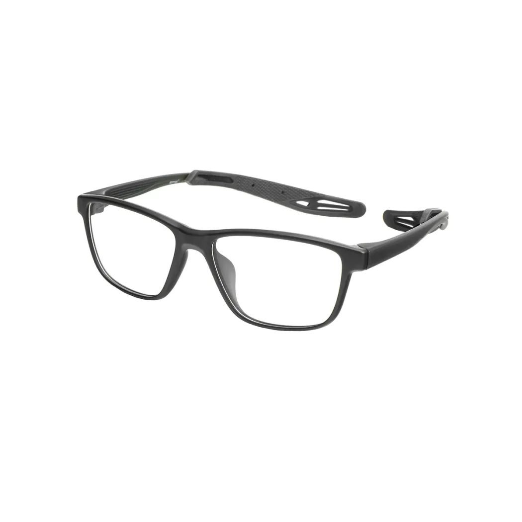 Rectangle Transparent Gray Eyeglasses