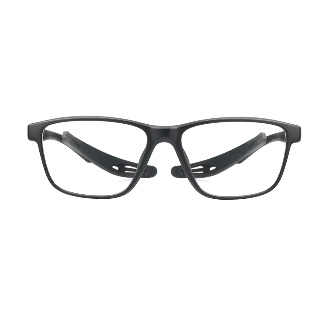 Rectangle Transparent Gray Eyeglasses
