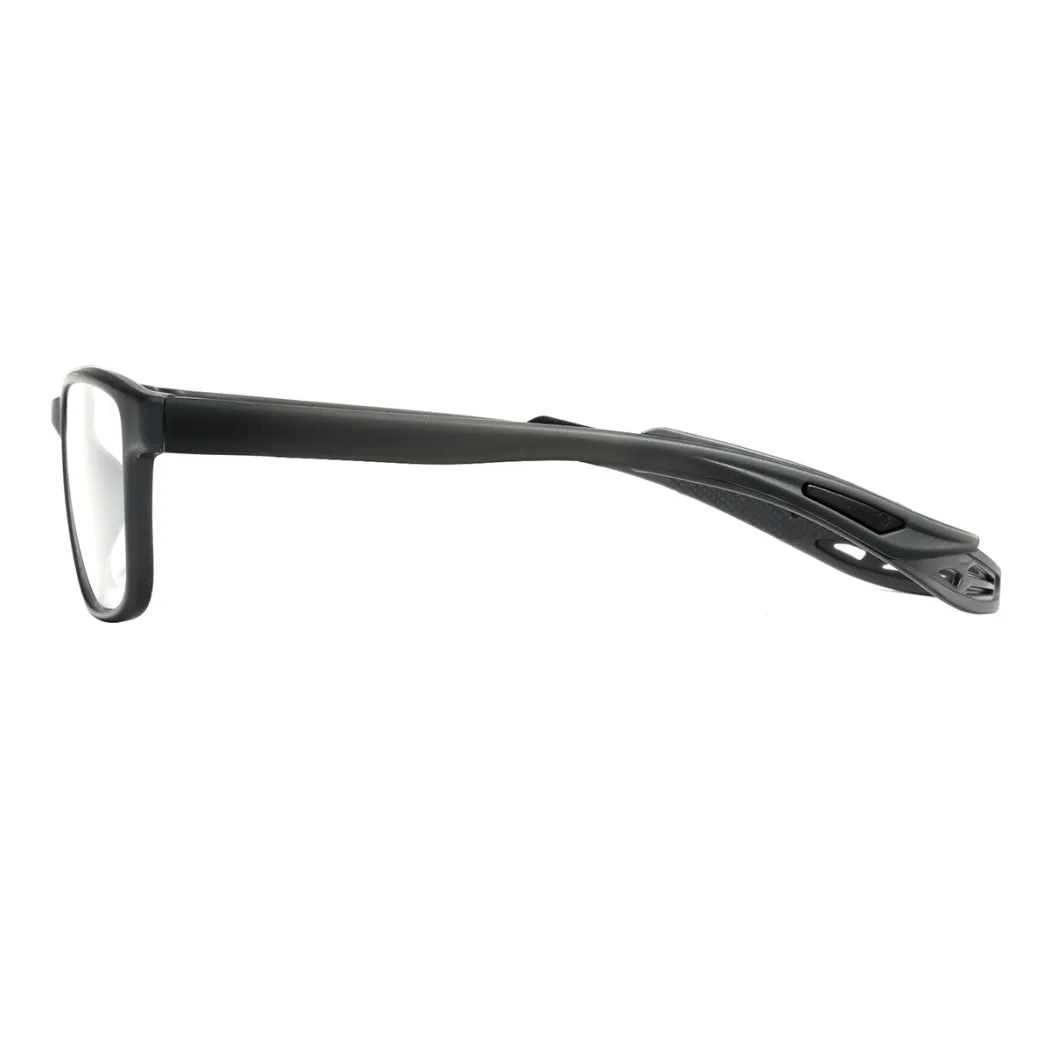 Rectangle Transparent Gray Eyeglasses