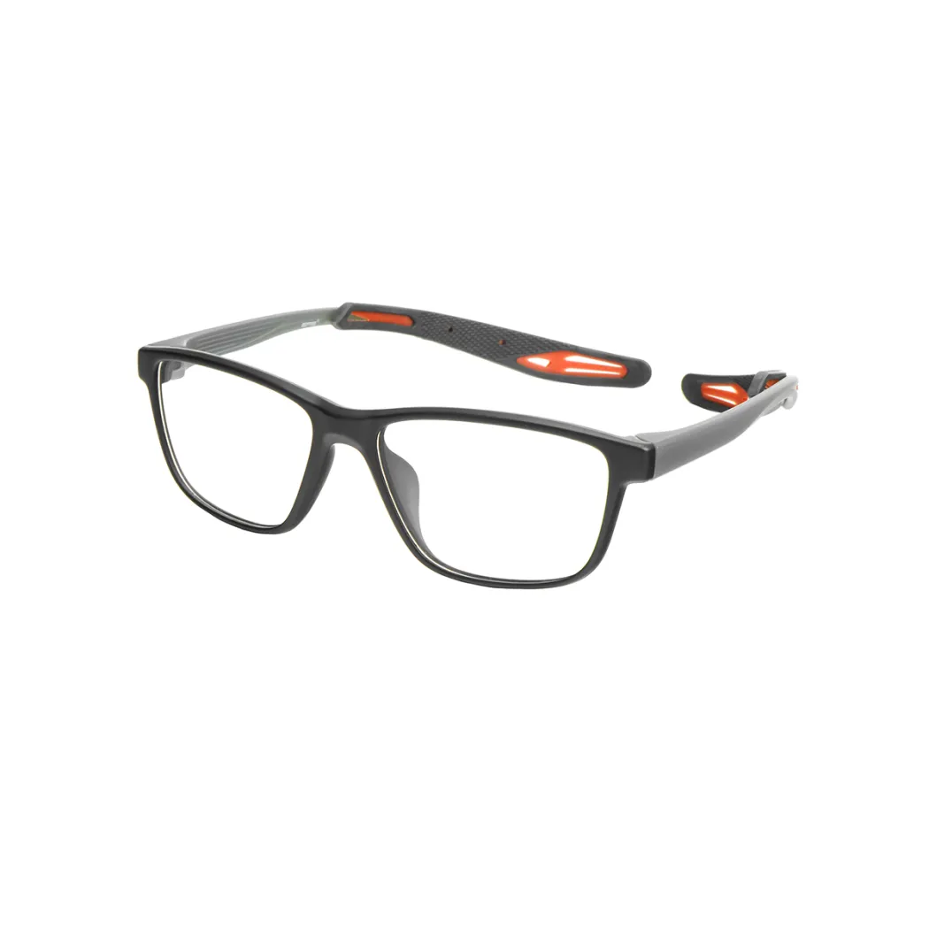 Rectangle Black/Orange Eyeglasses