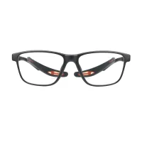 Rectangle Black/Orange Eyeglasses