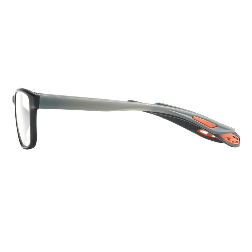 Rectangle Black/Orange Eyeglasses