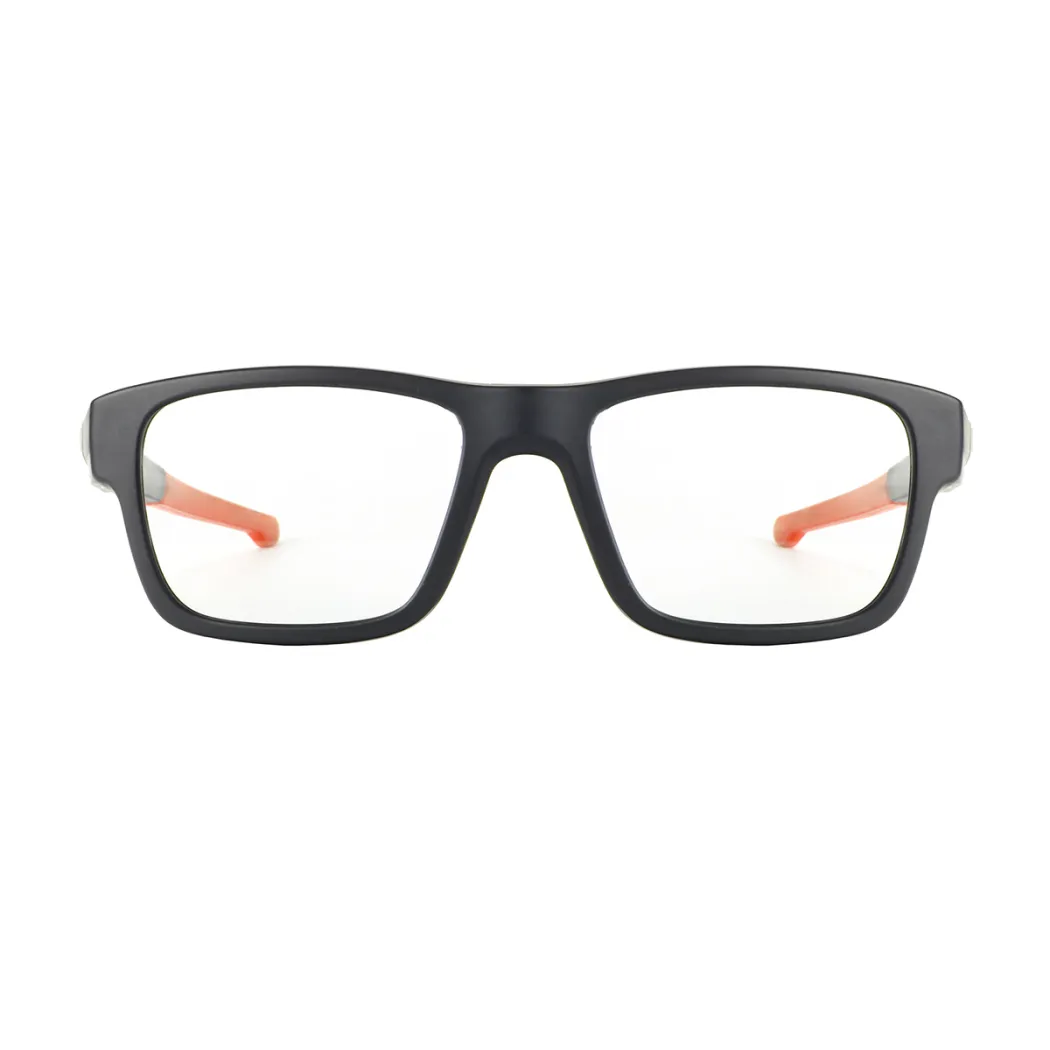 Rectangle Black/Orange Eyeglasses