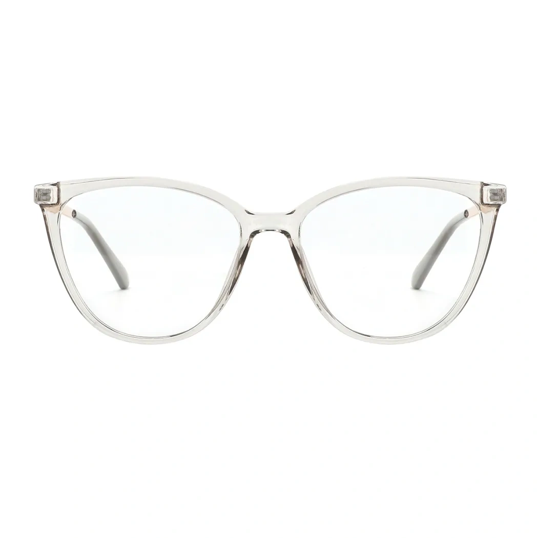 Cat-eye Transparent Gray Eyeglasses