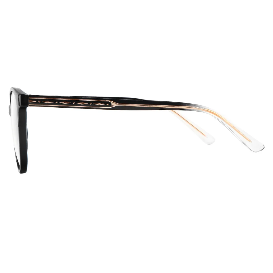 Oval Black Eyeglasses