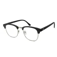 Browline Black Silver Eyeglasses