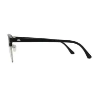 Browline Black Silver Eyeglasses