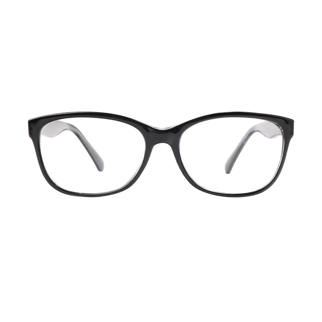 Oval Transparent Black Eyeglasses