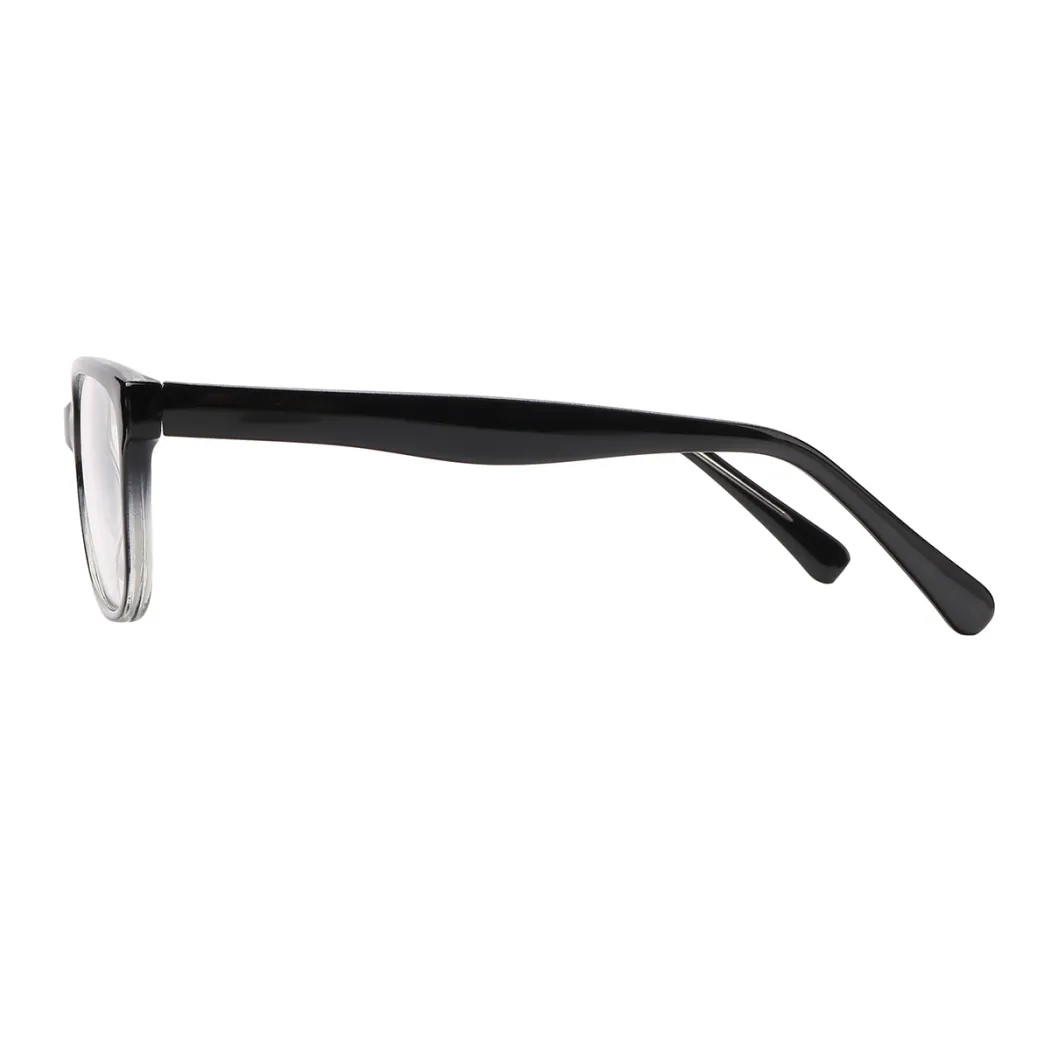 Oval Transparent Black Eyeglasses