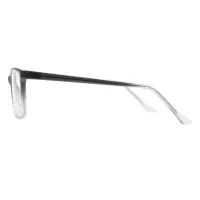 Rectangle Transparent Gray Eyeglasses