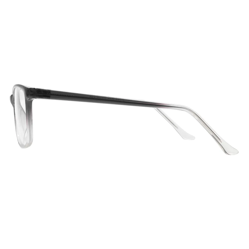 Rectangle Transparent Gray Eyeglasses
