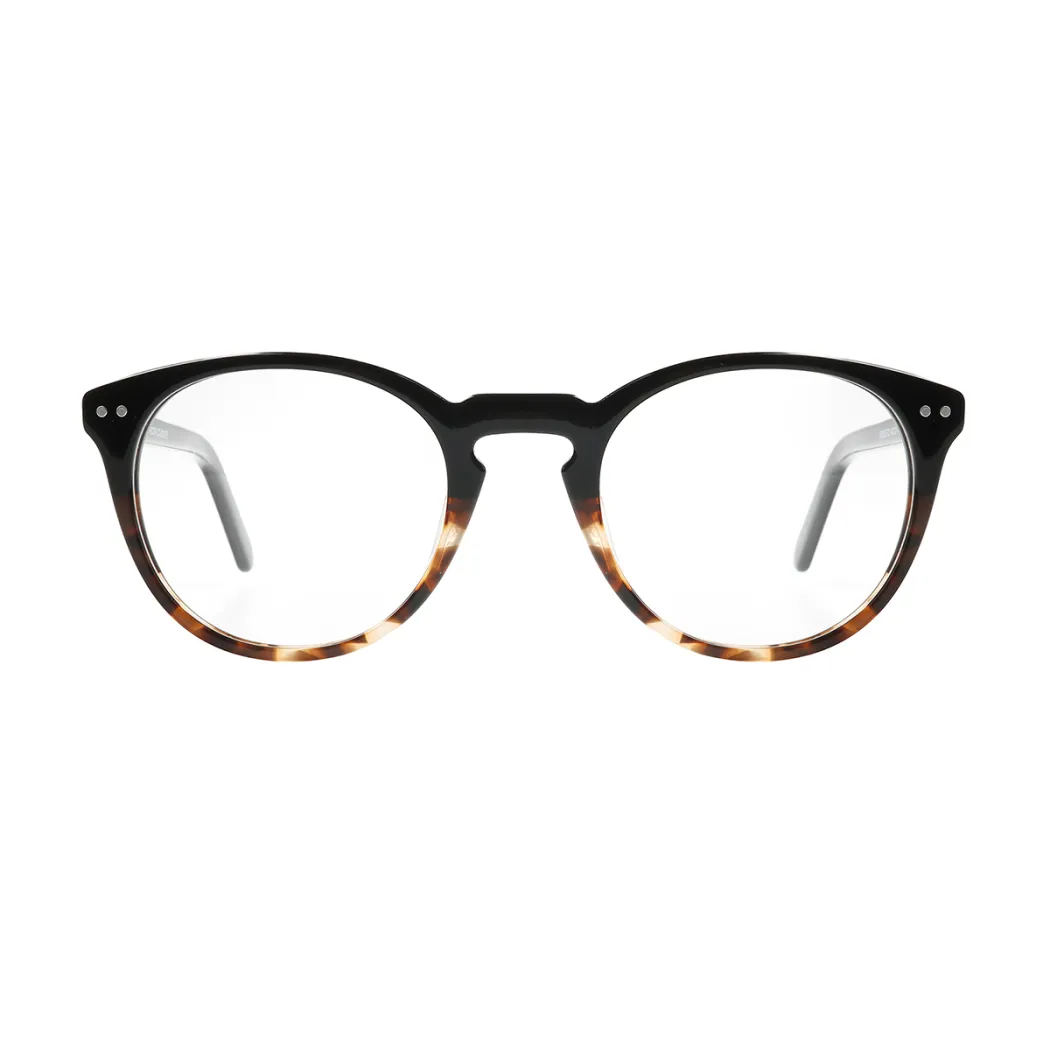 Oval Black/Tortoiseshell Eyeglasses