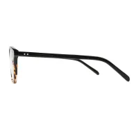 Oval Black/Tortoiseshell Eyeglasses