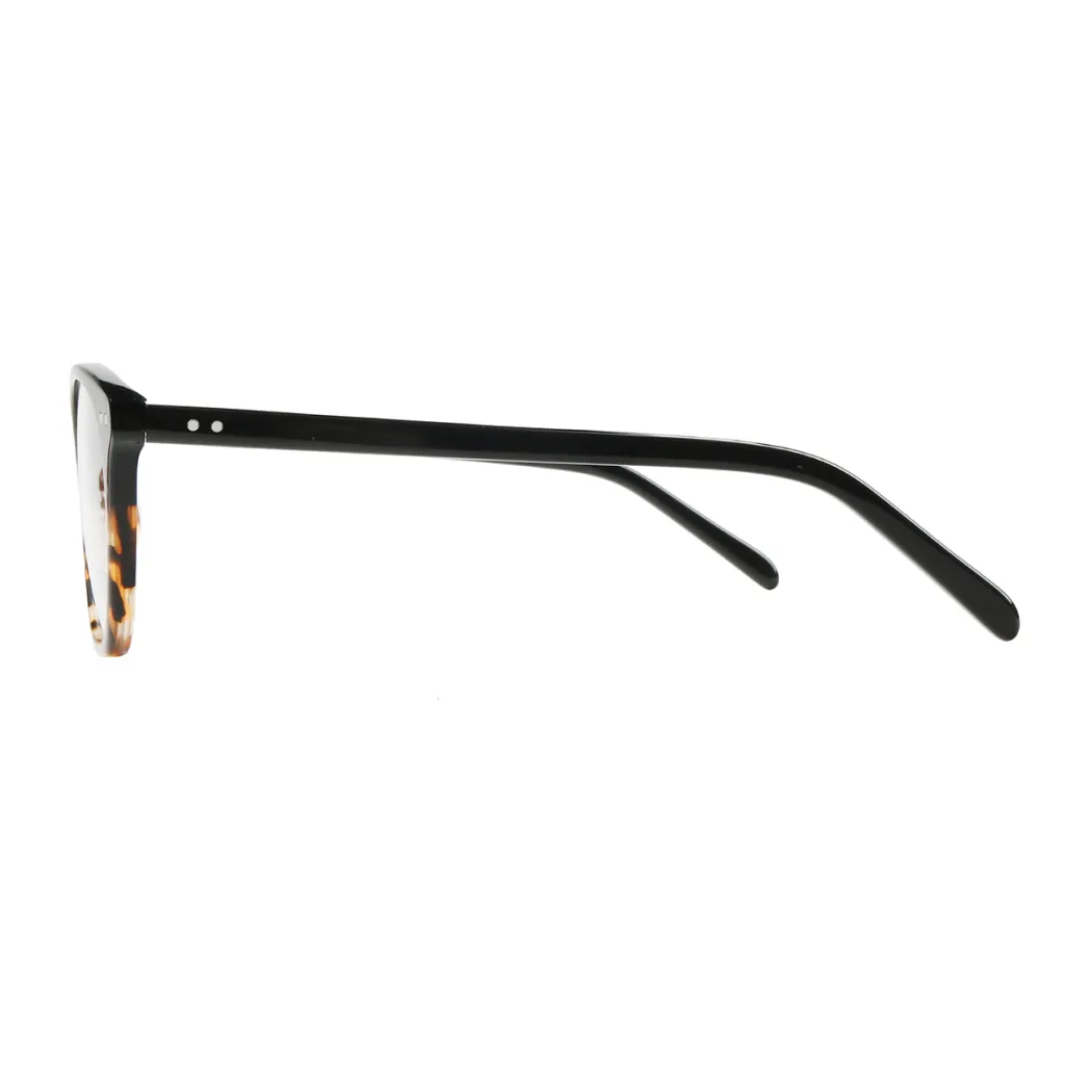 Oval Black/Tortoiseshell Eyeglasses