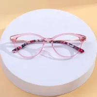 Oval Transparent Pink Eyeglasses