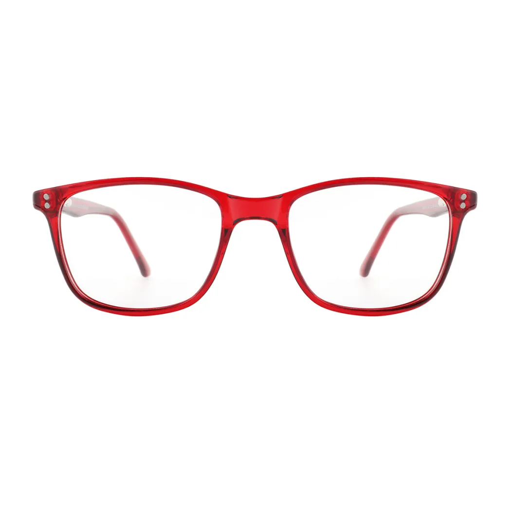 Rectangle Red Eyeglasses