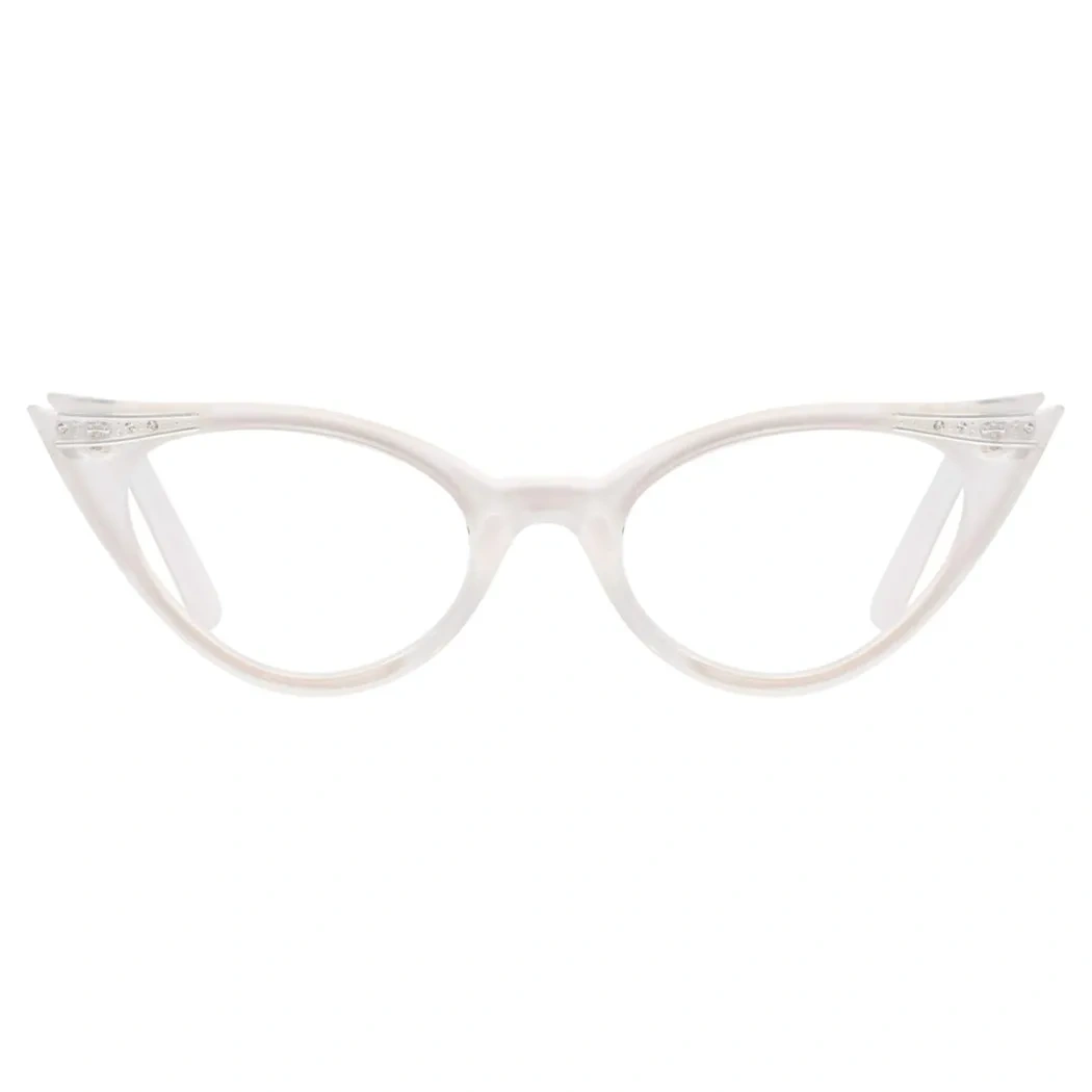 Cat-eye White Reading Glasses
