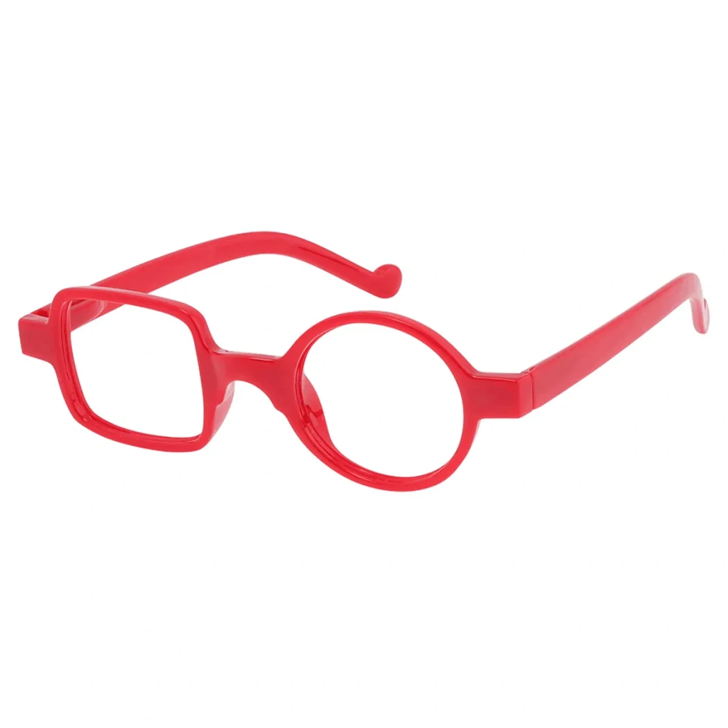Geometric Red Reading Glasses
