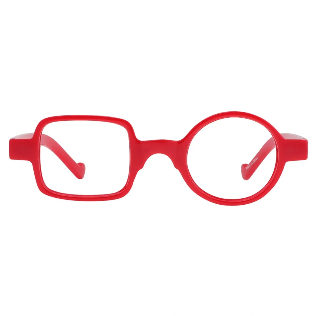 Geometric Red Reading Glasses