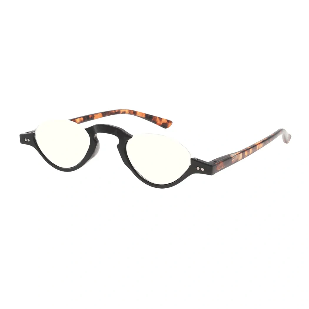 Oval Black Reading Glasses