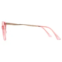 Cat-eye Transparent Pink Eyeglasses